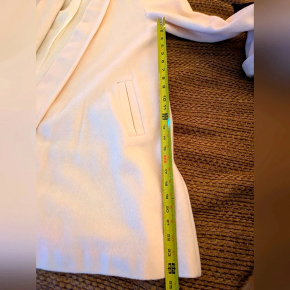 Otello Pelle Vintage Wool Blend White Coat 16/18 - Picture 10 of 15